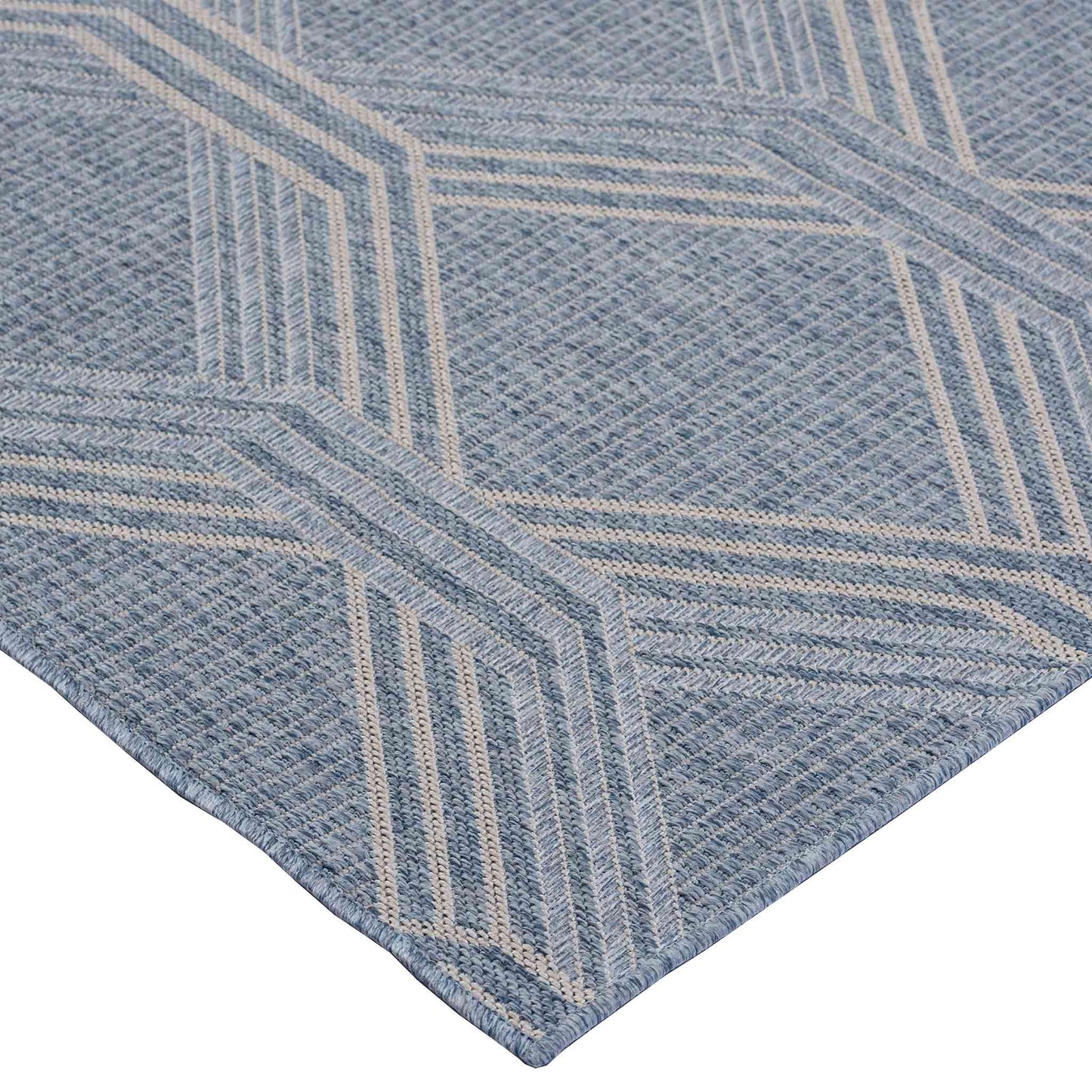 Tapete Decorativo Feizy NIZA 2006R – Geométrico Texturizado Azul Indoor / Outdoor