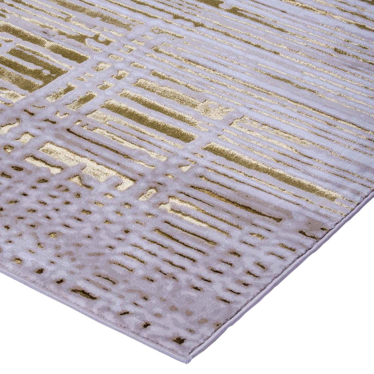 Tapete Decorativo Zuria 1021C Dorado / Gris – Abstracto · Interior