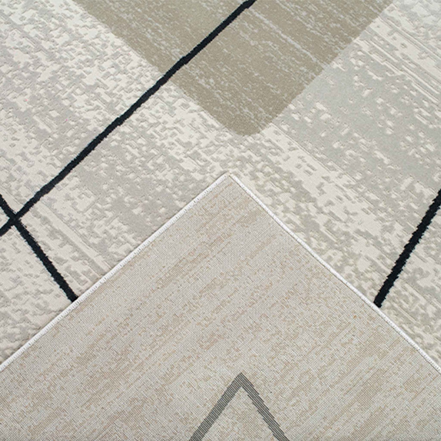 Tapete Decorativo Feizy Eren 1096C – Geométrico Moderno en Tonos Crema | Taupe