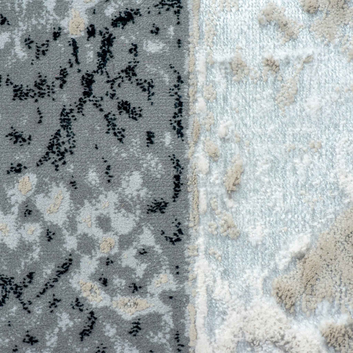 Tapete Decorativo Feizy Nela 1094C – Abstracto Moderno en Plata