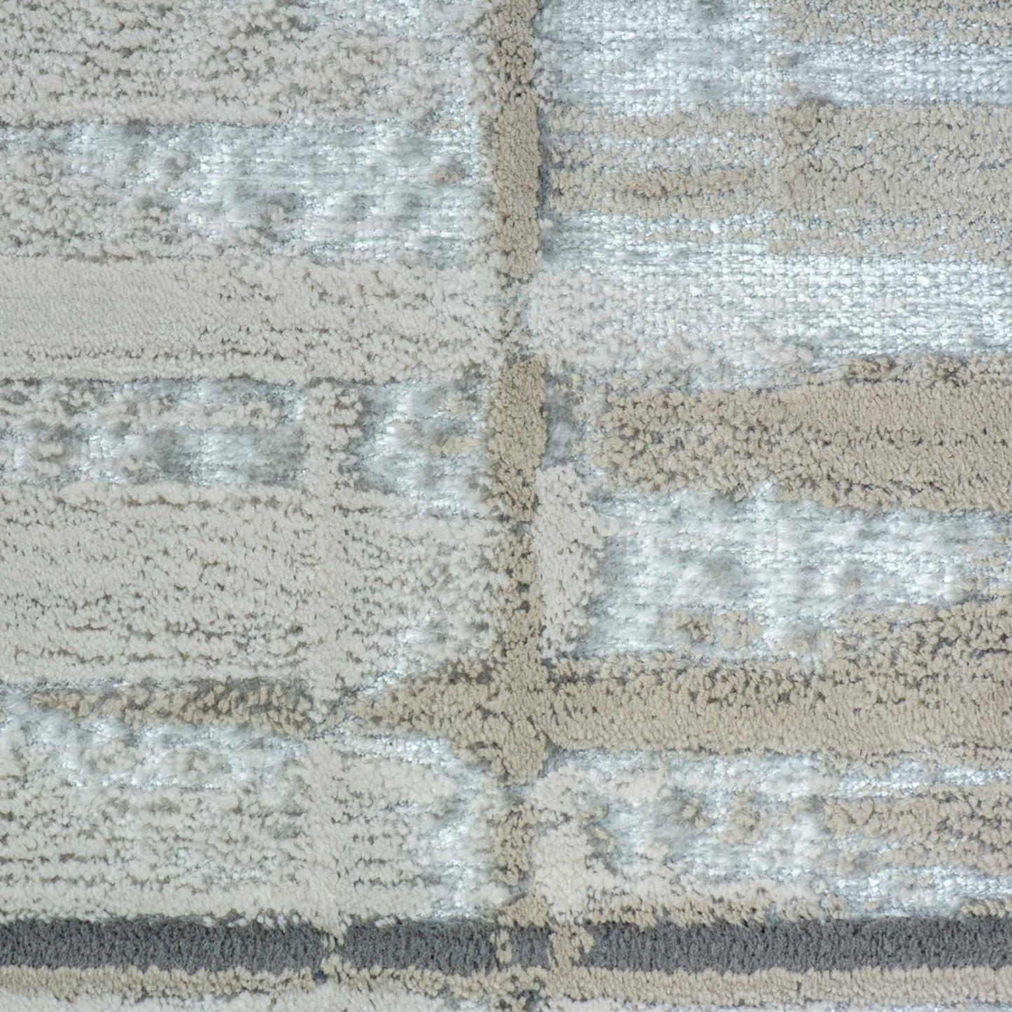 Tapete Decorativo Feizy Nela 1095C – Abstracto Moderno Plata | Taupe