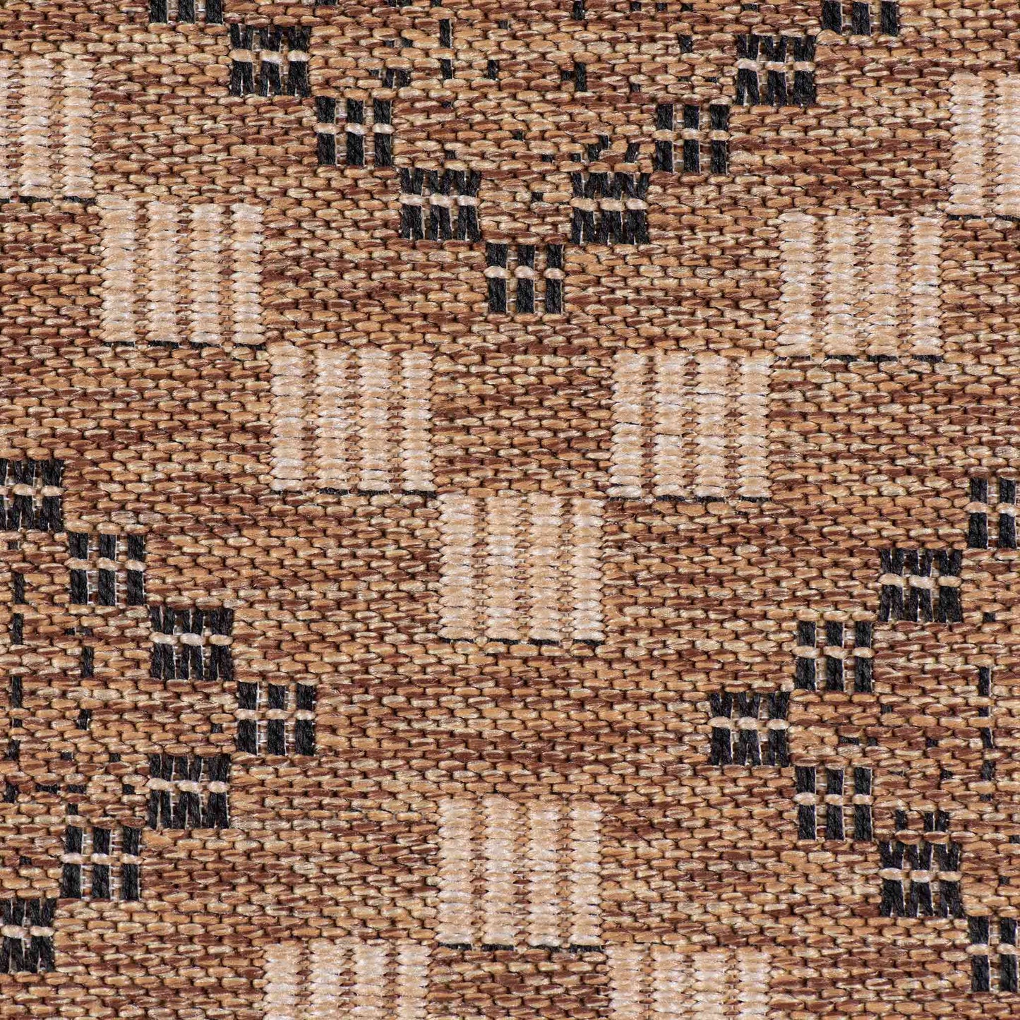 Tapete Decorativo Feizy NIZA 2005R – Geométrico Texturizado Café | Arena Indoor / Outdoor