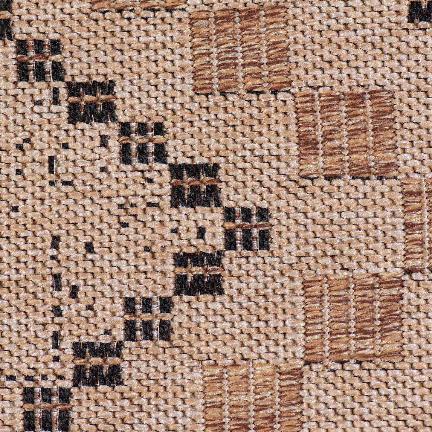 Tapete Decorativo Feizy NIZA 2005R – Geométrico Texturizado Café | Negro Indoor / Outdoor