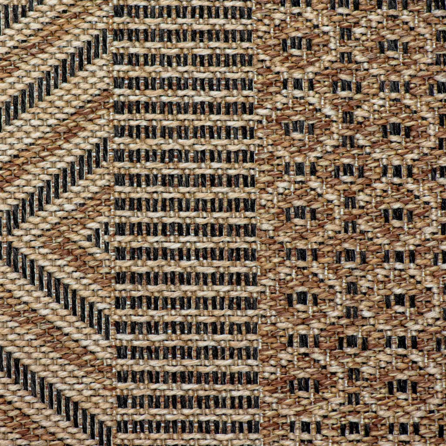 Tapete Decorativo Feizy Niza 2016N – Geométrico Texturizado Café | Arena Indoor / Outdoor