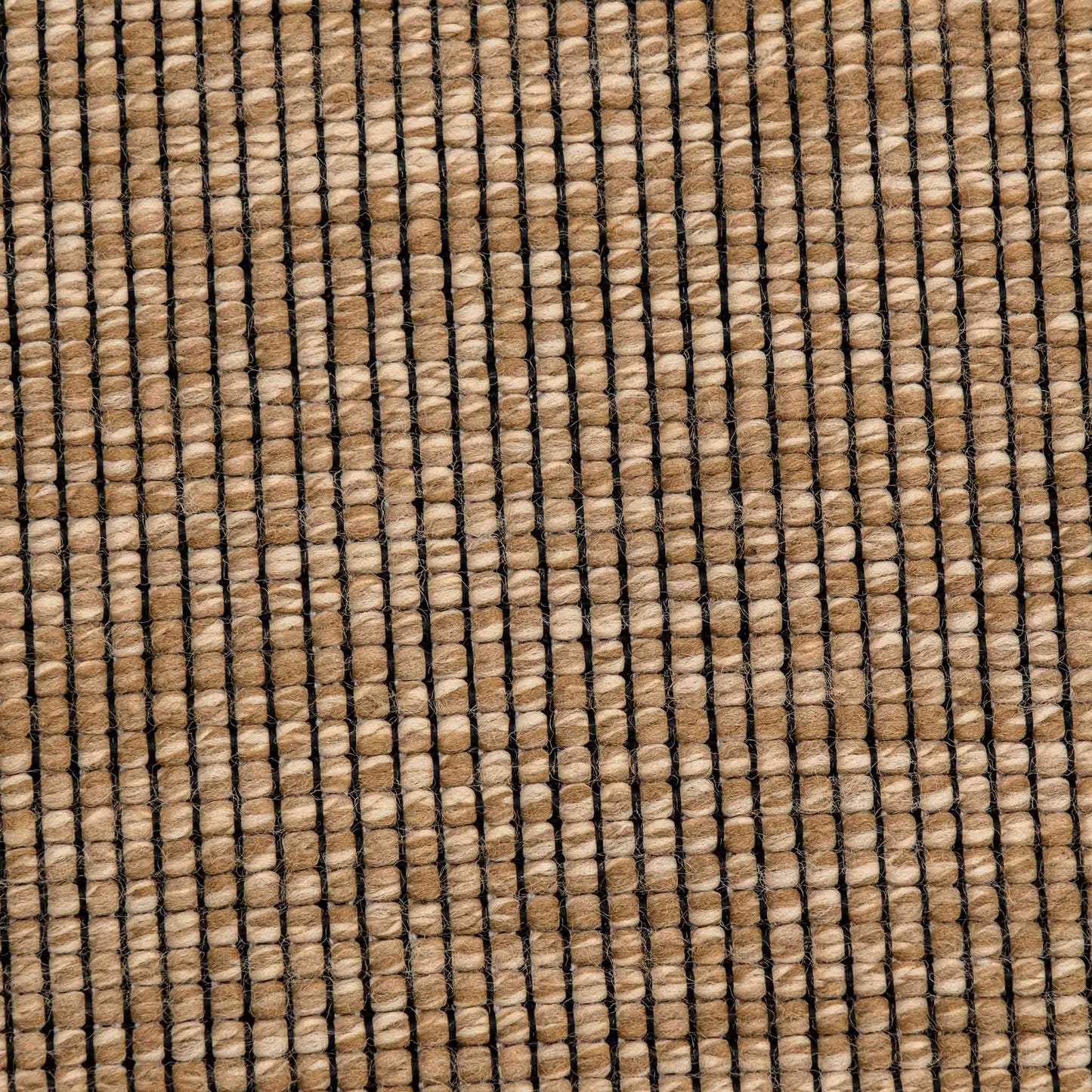 Tapete Decorativo Feizy Sari 2017R – Tejido Plano Natural Crema | Negro