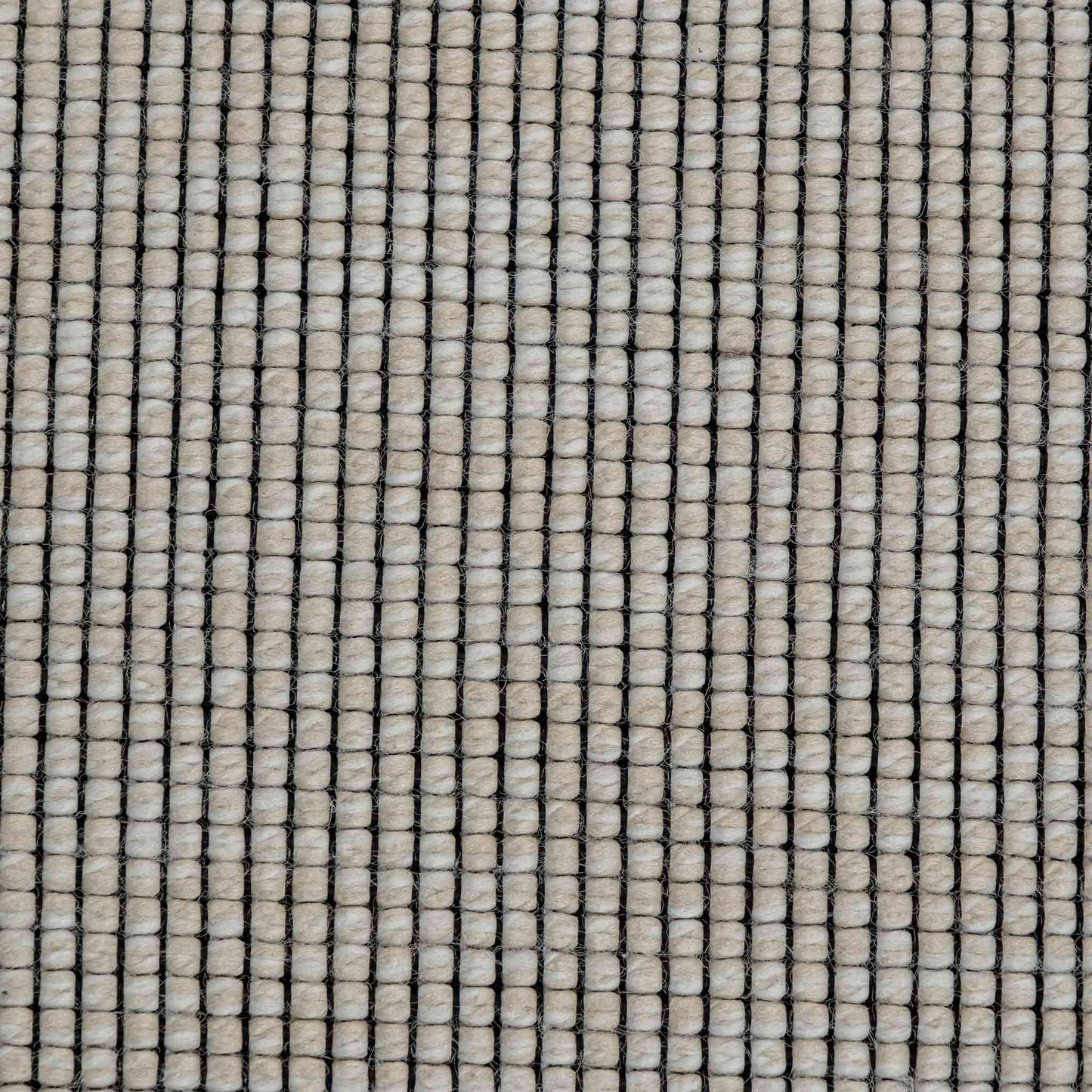 Tapete Decorativo Feizy Sari 2018R – Tejido Plano Moderno Negro | Marfil