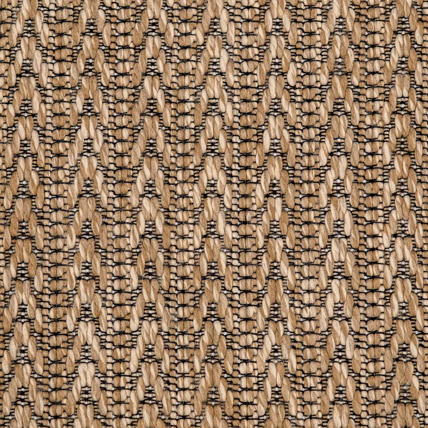 Tapete Decorativo Feizy Sari 2019R – Tejido Plano Moderno Negro | Crema