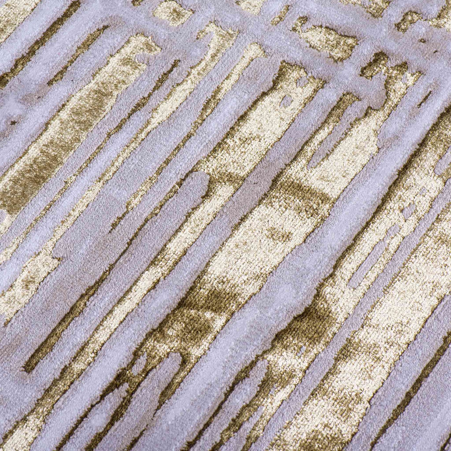 Tapete Decorativo Feizy Zuria 1021C – Abstracto Moderno Metálico Dorado | Gris