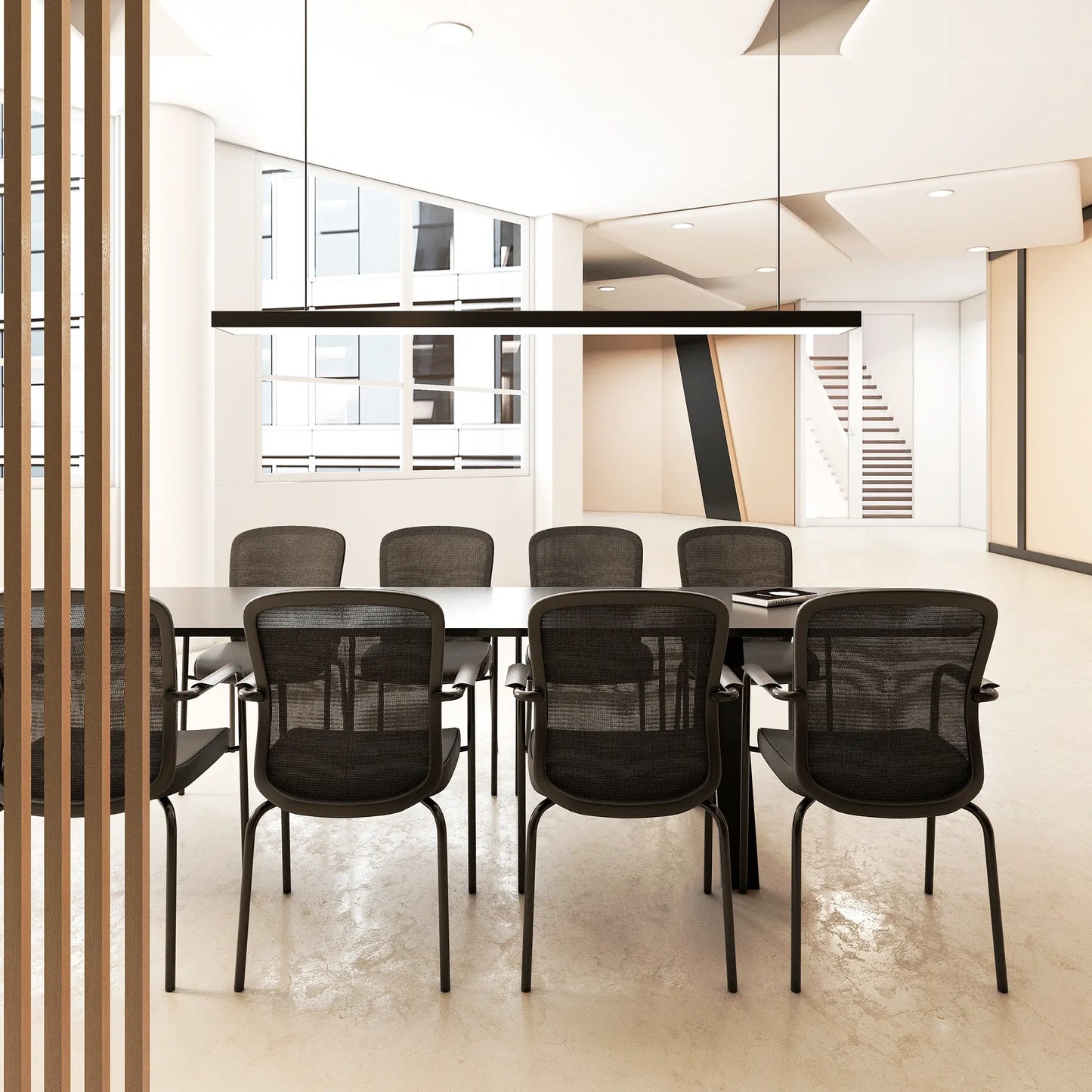 Silla de Visita FRIDA OHV-115 Negra – Estilo Ligero y Versátil para Espacios Dinámicos