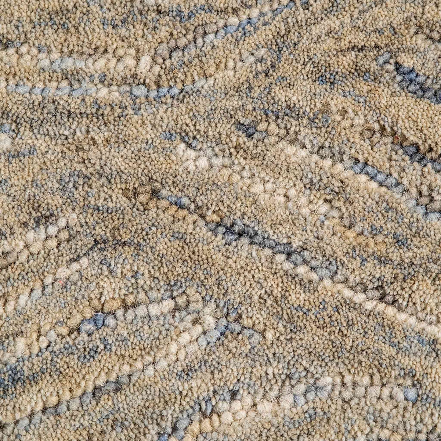 Tapete Decorativo Feizy Helena 144N – Azul Celeste | Gris en Lana Natural