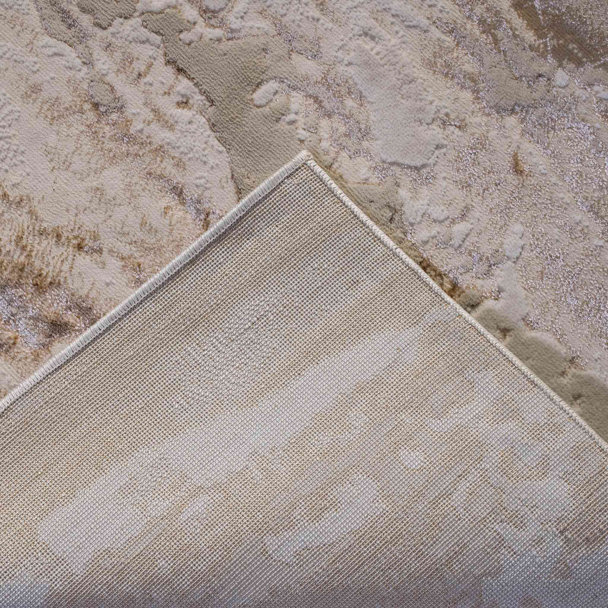 Tapete Decorativo Nela 1018C Dorado / Crema – Abstracto · Interior