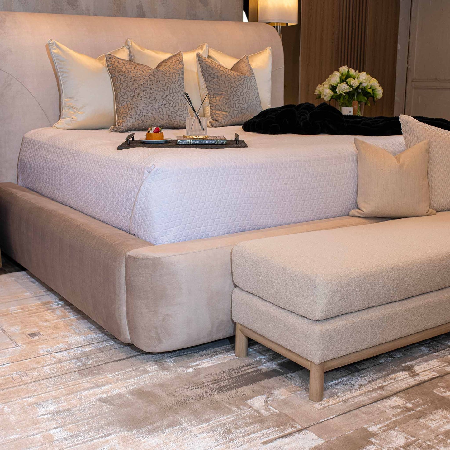 Tapete Decorativo Feizy Nela 1095C – Abstracto Moderno Plata | Taupe