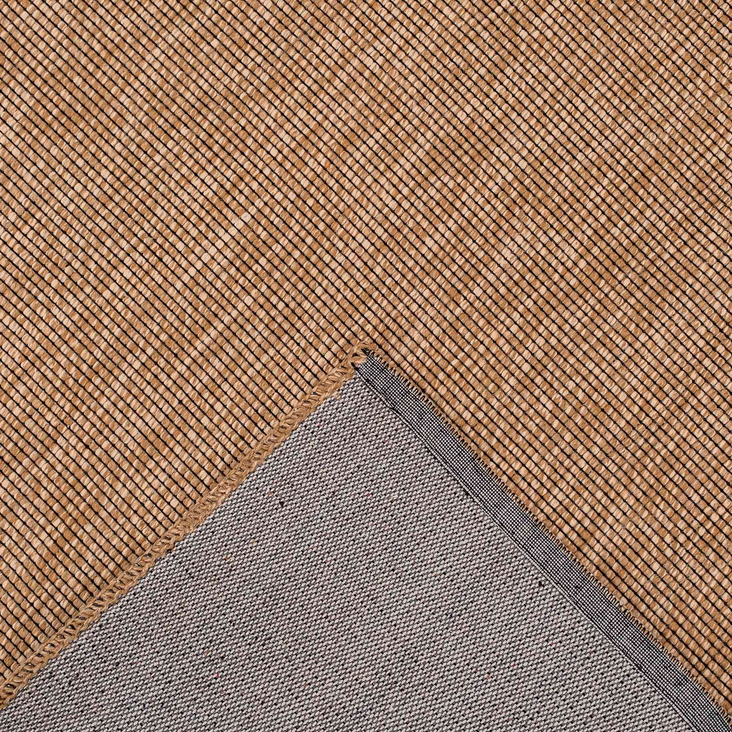 Tapete Decorativo Feizy Sari 2017R – Tejido Plano Natural Crema | Negro