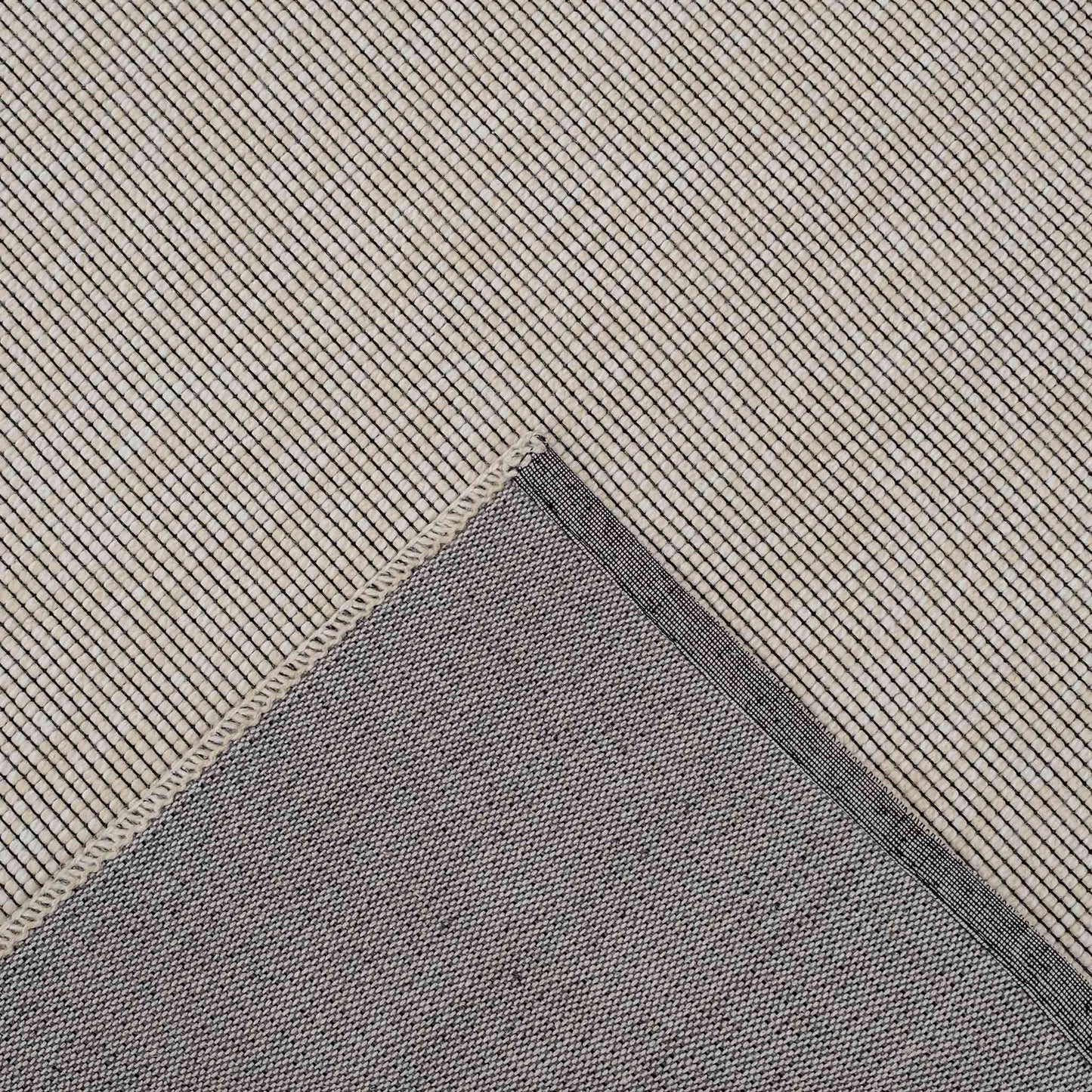 Tapete Decorativo Feizy Sari 2018R – Tejido Plano Moderno Negro | Marfil