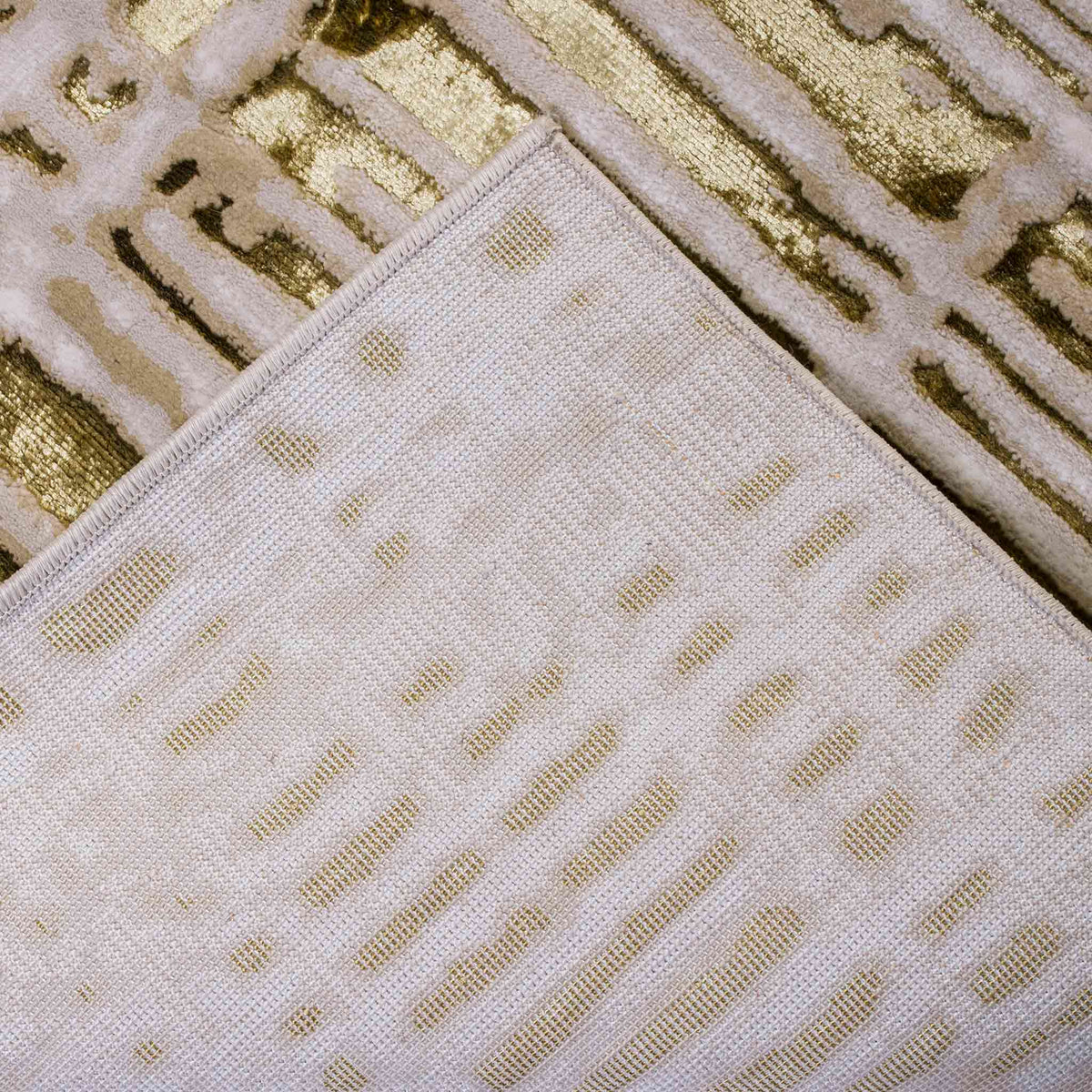 Tapete Decorativo Zuria 1021C Dorado / Gris – Abstracto · Interior