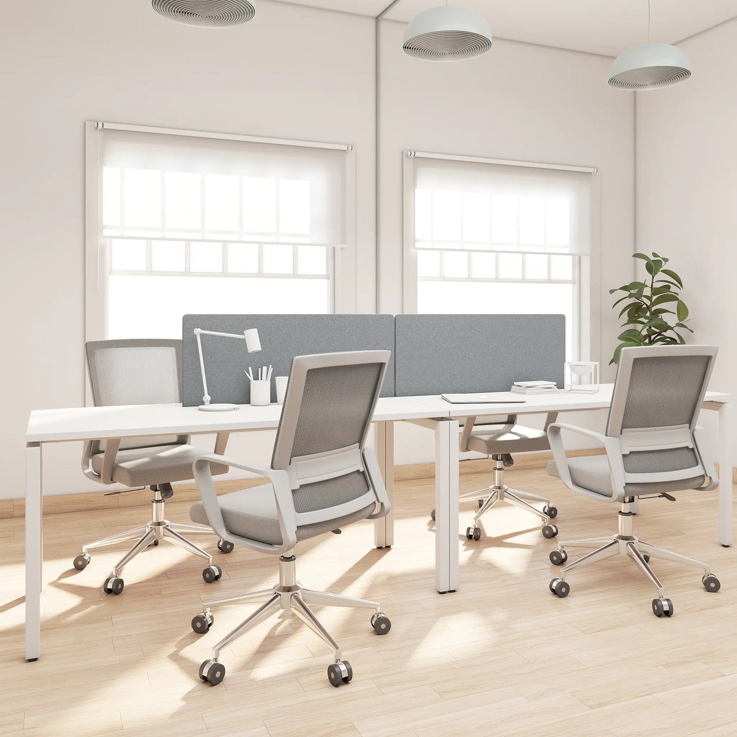 Silla Operativa Sling OHE-94Plus Gris – Estilo Ejecutivo con Respaldo Medio y Espuma de Alta Densidad