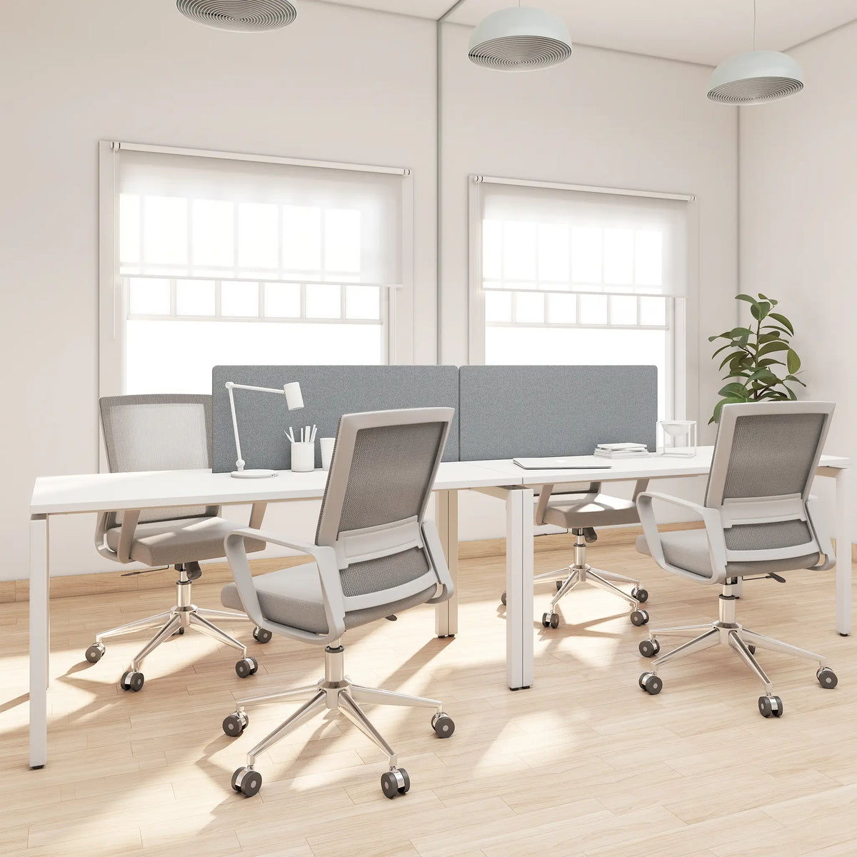 Silla Operativa Sling OHE-94Plus Gris – Estilo Ejecutivo con Respaldo Medio y Espuma de Alta Densidad