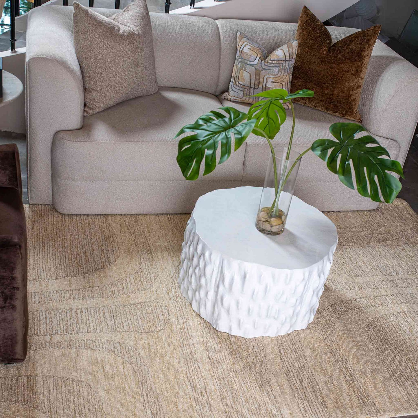 Tapete Decorativo Feizy Helena 145N – Ivory | Beige con Relieve Orgánico