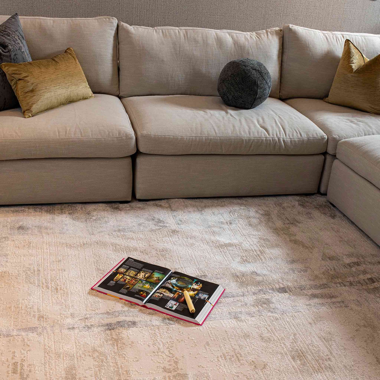 Tapete Decorativo Feizy Montreal 1102C – Geométrico Moderno en Beige | Café