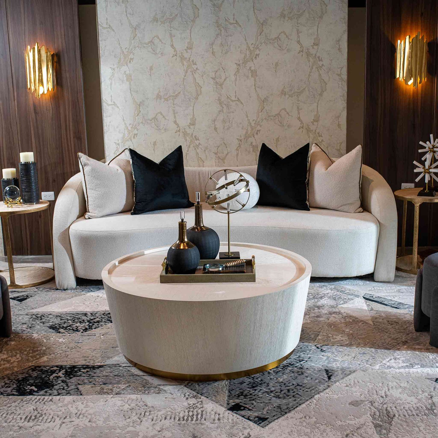 Tapete Decorativo Feizy Nela 1094C – Abstracto Moderno en Plata