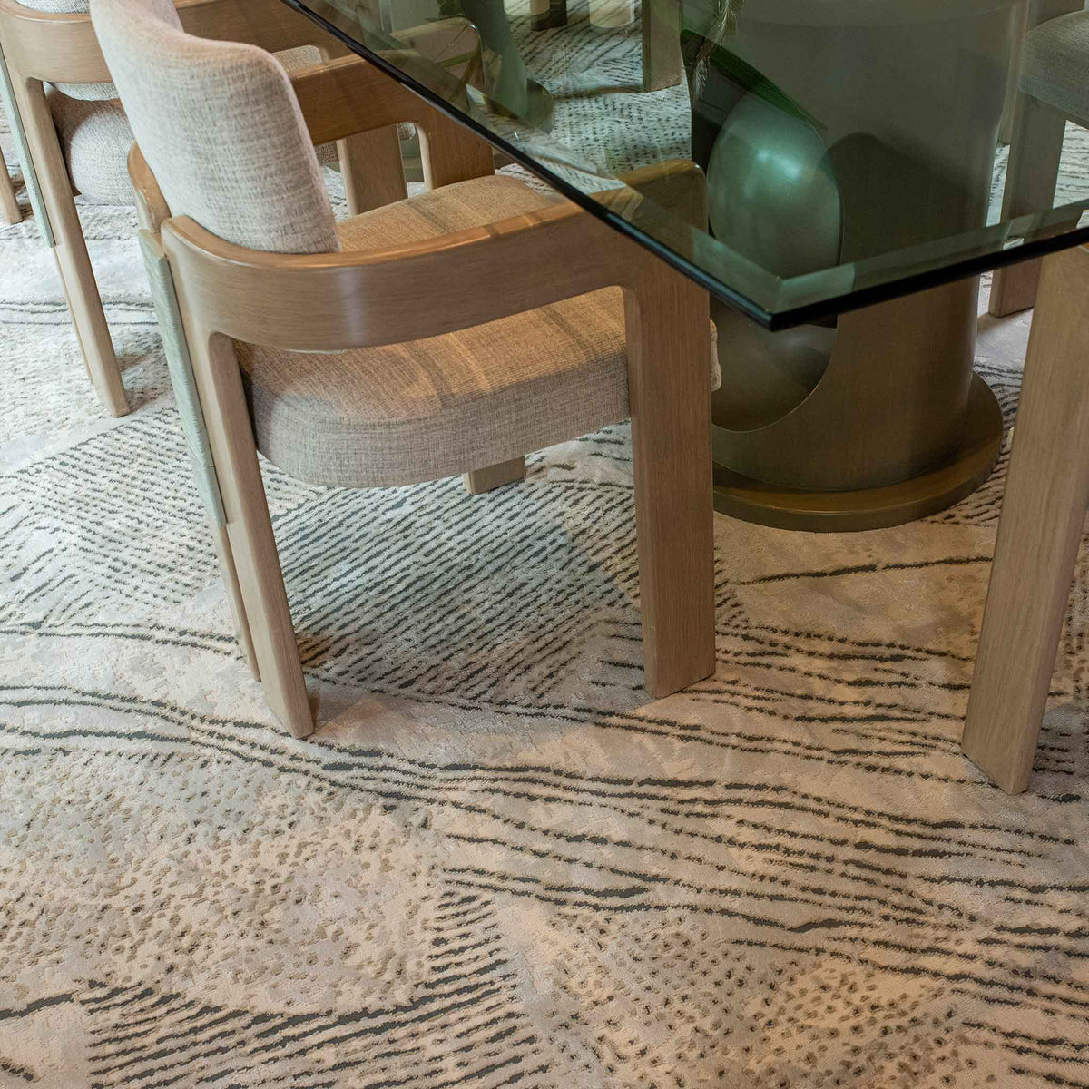 Tapete Decorativo Eren 1098C Gris / Beige – Geométrico · Interior