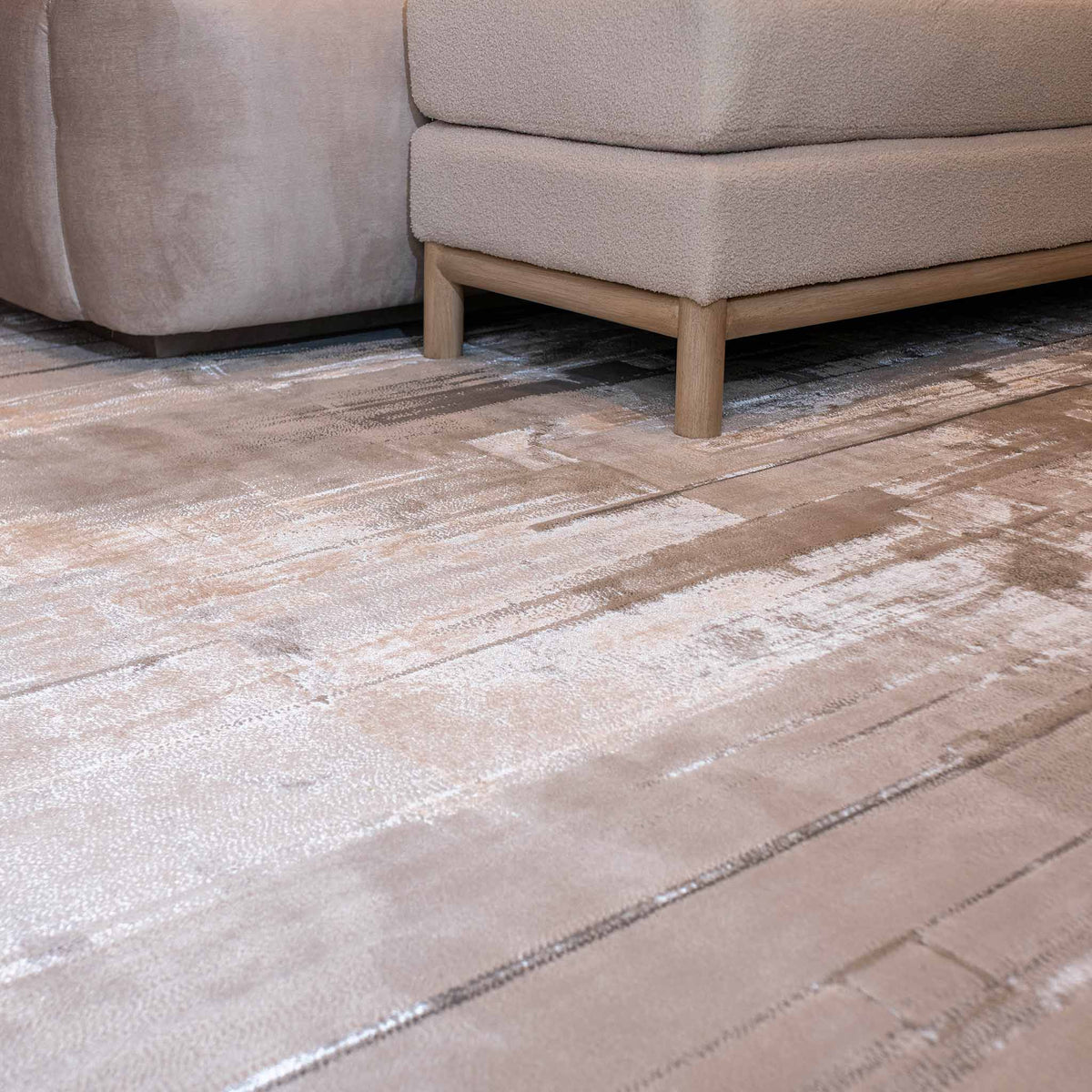 Tapete Decorativo Nela 1095C Plata / Taupe – Abstracto · Interior