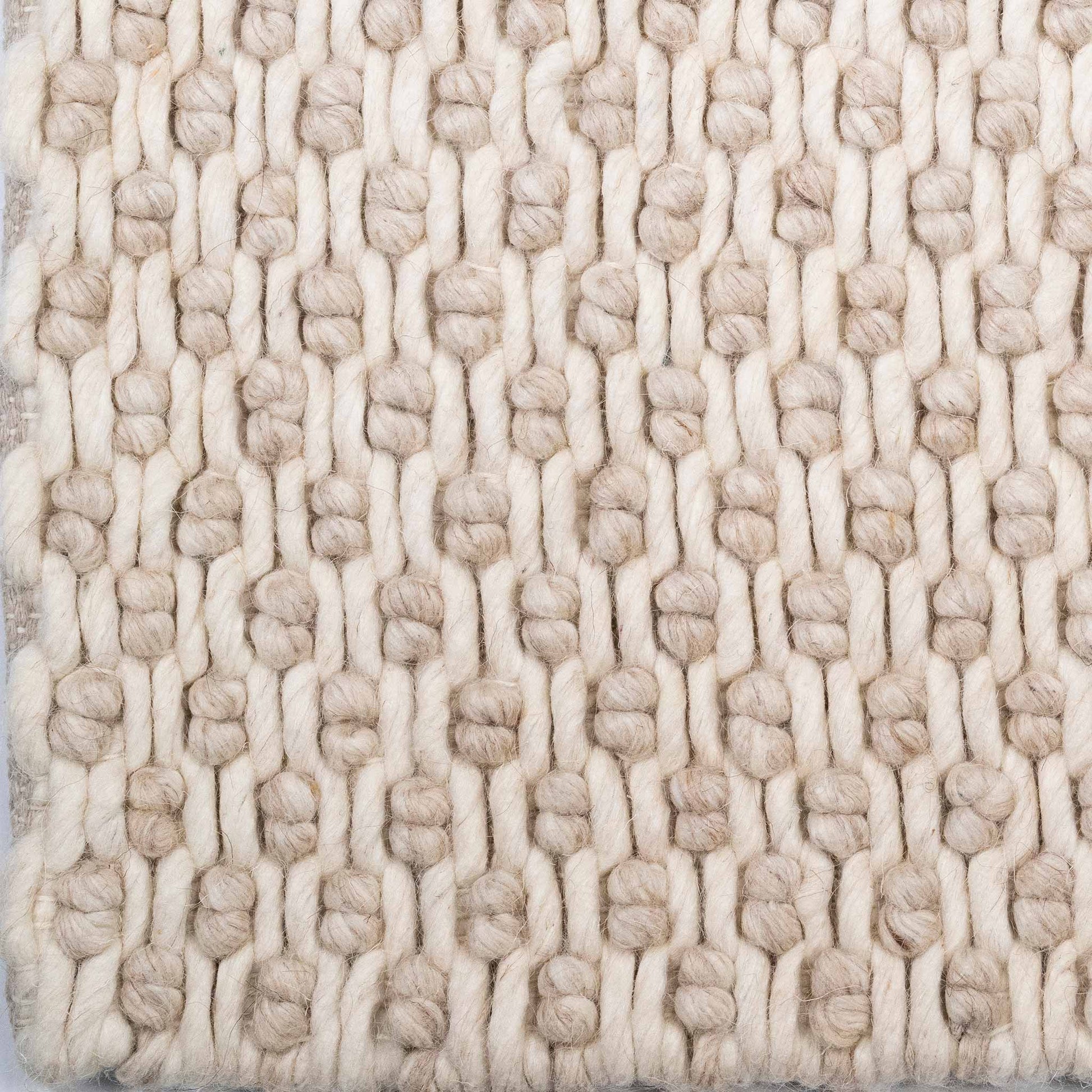 Tapete Decorativo ANIKA N8049 - Crema - Lana | Algodón | Poliéster - Hecho a Mano - Dorzav
