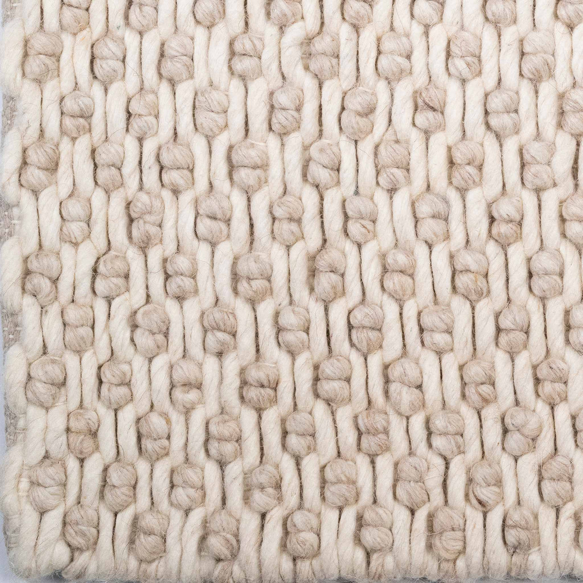 Tapete Decorativo ANIKA N8049 - Crema - Lana | Algodón | Poliéster - Hecho a Mano - Dorzav