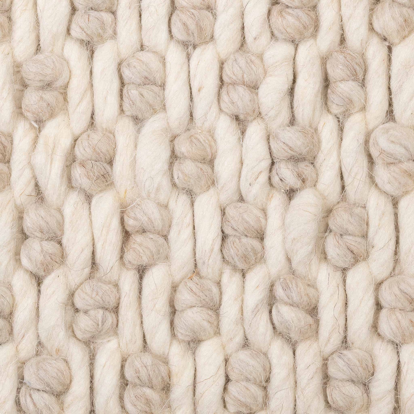 Tapete Decorativo ANIKA N8049 - Crema - Lana | Algodón | Poliéster - Hecho a Mano - Dorzav