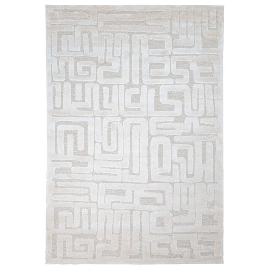 Tapete Decorativo ARAS R3013 - Beige - Poliéster | Polipropileno - Hecho a Máquina - Dorzav