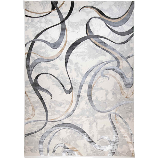 Tapete Decorativo FATIMA T2322 - Gris - Polipropileno | Poliéster - Hecho a Máquina - Dorzav