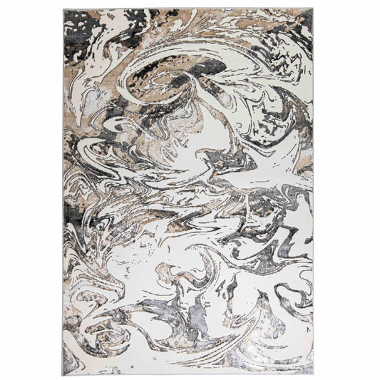 Tapete Decorativo FATIMA T2336 - Gris - Polipropileno | Poliéster - Hecho a Máquina - Dorzav