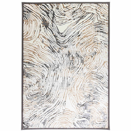 Tapete Decorativo FATIMA T2337 - Gris - Polipropileno | Poliéster - Hecho a Máquina - Dorzav