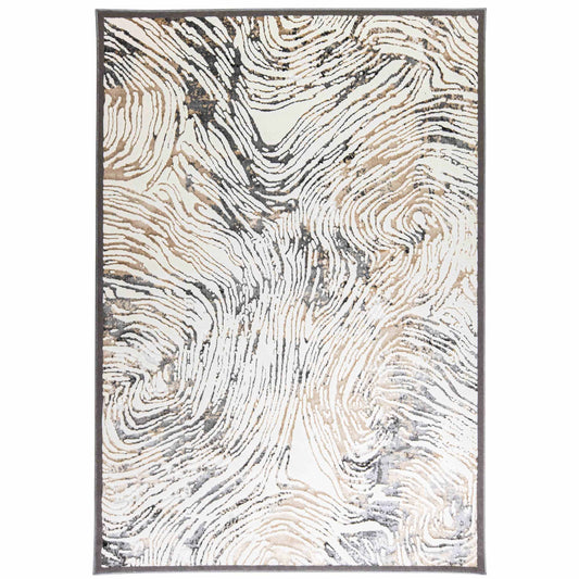 Tapete Decorativo FATIMA T2337 - Gris - Polipropileno | Poliéster - Hecho a Máquina - Dorzav