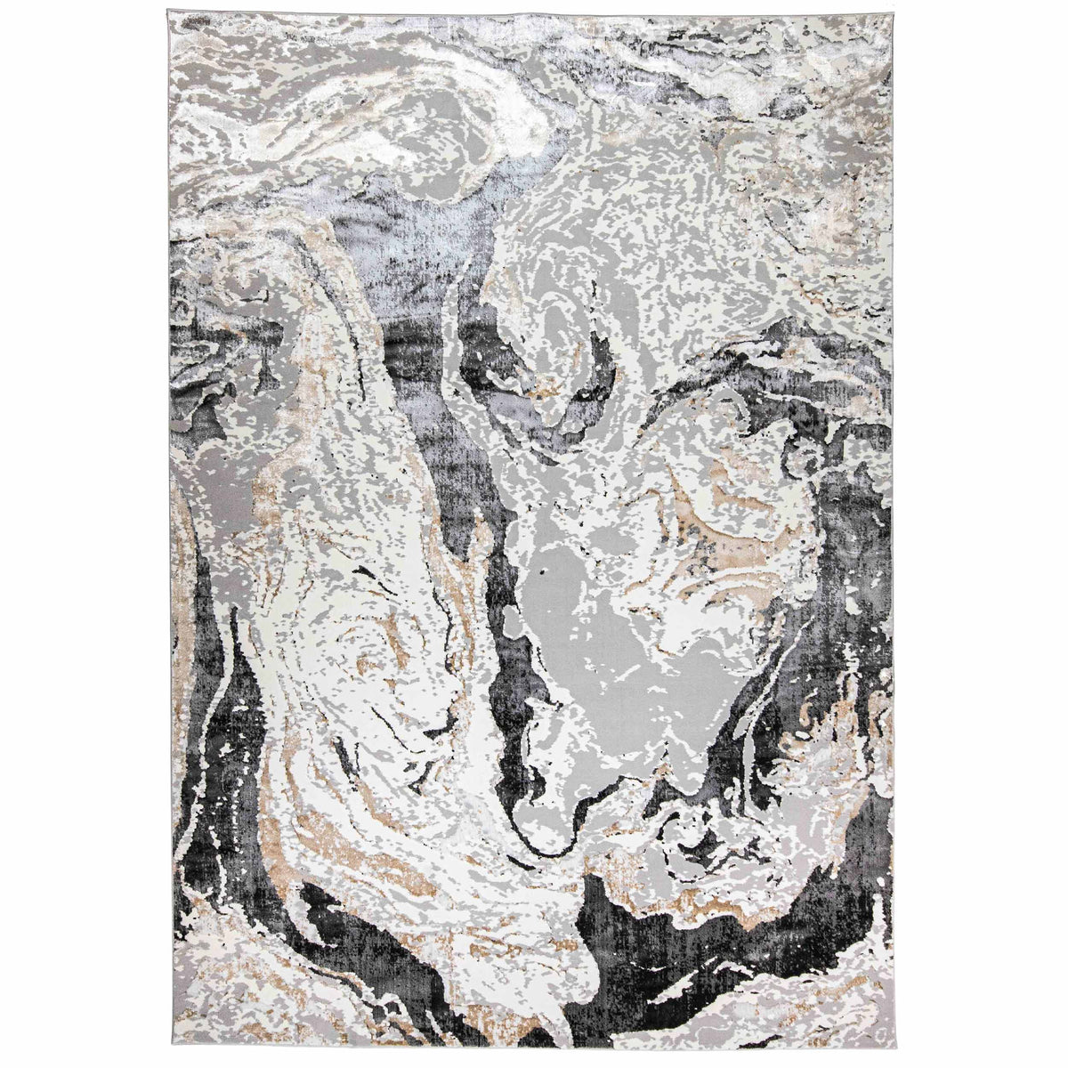 Tapete Decorativo FATIMA T2338 - Gris - Polipropileno | Poliéster - Hecho a Máquina - Dorzav