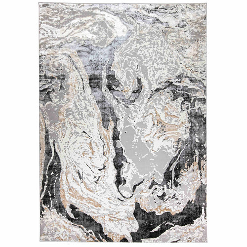 Tapete Decorativo FATIMA T2338 - Gris - Polipropileno | Poliéster - Hecho a Máquina - Dorzav