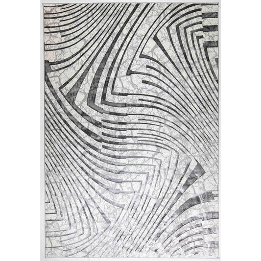 Tapete Decorativo FATIMA T2339 - Gris - Polipropileno | Poliéster - Hecho a Máquina - Dorzav