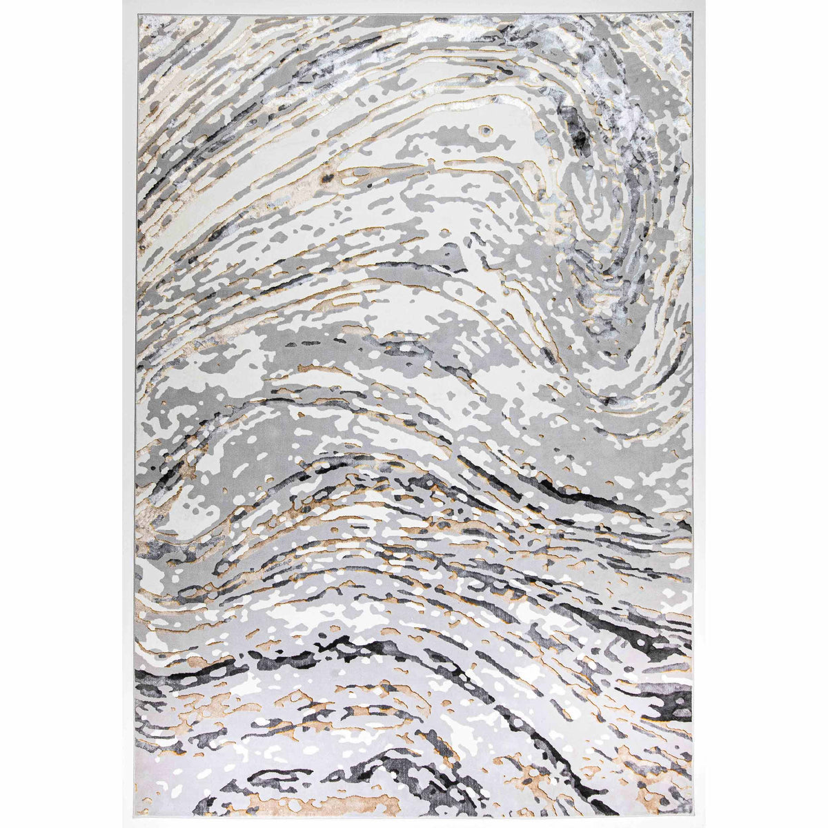 Tapete Decorativo FATIMA T2340 - Gris - Polipropileno | Poliéster - Hecho a Máquina - Dorzav