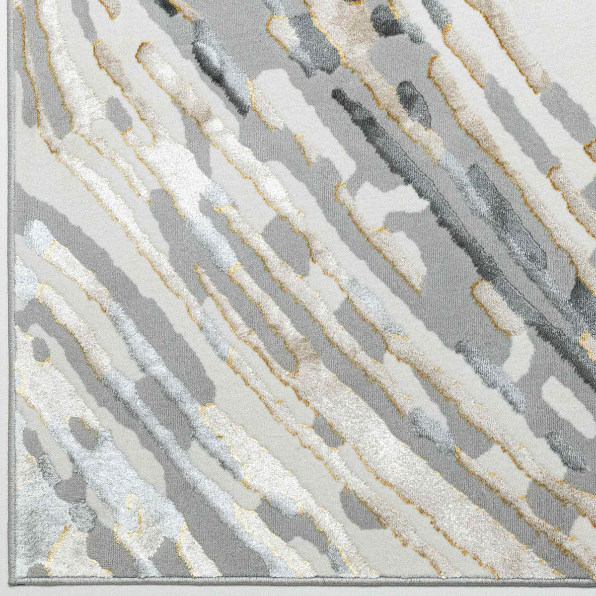 Tapete Decorativo FATIMA T2340 - Gris - Polipropileno | Poliéster - Hecho a Máquina - Dorzav