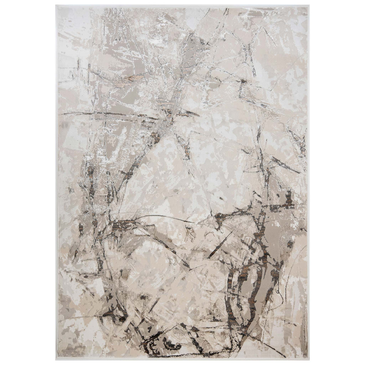 Tapete Decorativo GAMZE T2356 - Gris - Poliéster - Hecho a Máquina - Dorzav