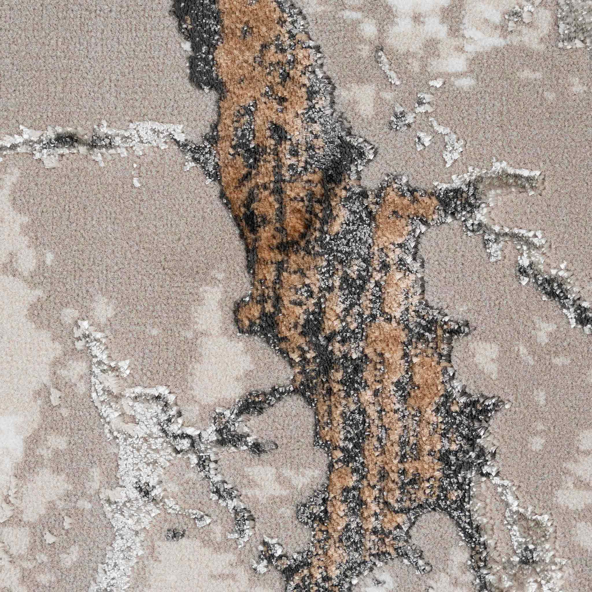 Tapete Decorativo GAMZE T2356 - Gris - Poliéster - Hecho a Máquina - Dorzav