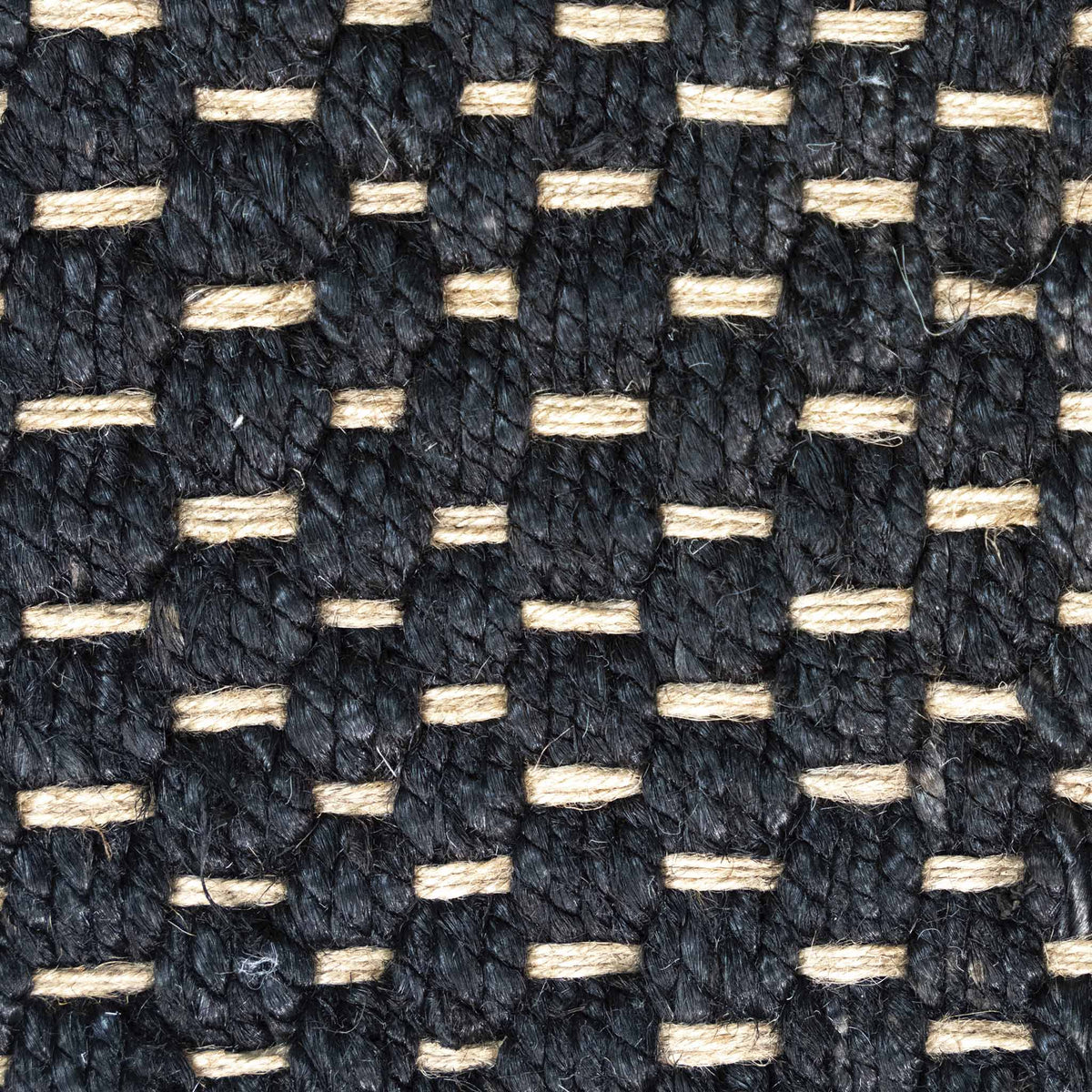 Tapete Decorativo GANGES D2041 - Negro - Yute - Hecho a Mano - Dorzav