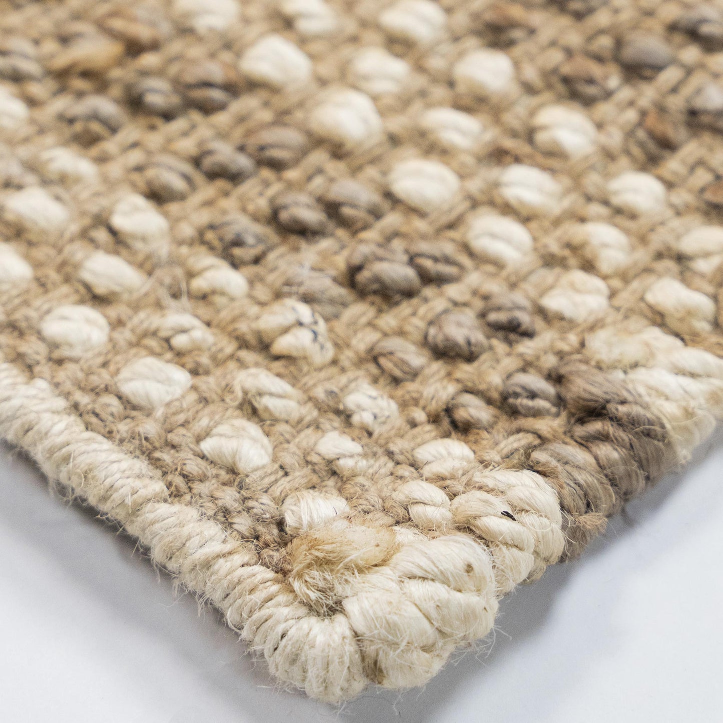 Tapete Decorativo GANGES D2042 - Beige - Yute - Hecho a Mano - Dorzav