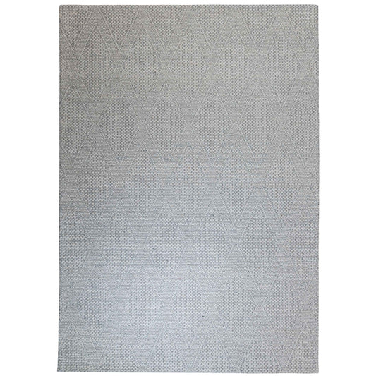 Tapete Decorativo JAYA N8034 - Plata - Yute | Lana | Hilo Sint ( Forro Posterior 100% Algodón - Hecho a Mano - Dorzav