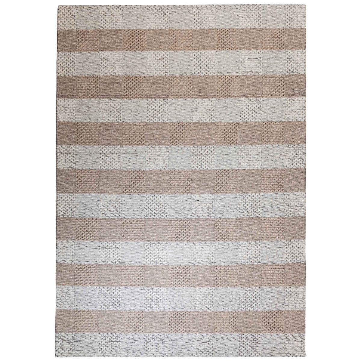 Tapete Decorativo JAYA N8035 - Beige - Yute | Lana | Hilo Sint ( Forro Posterior 100% Algodón - Hecho a Mano - Dorzav