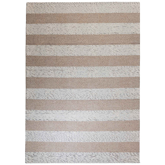 Tapete Decorativo JAYA N8035 - Beige - Yute | Lana | Hilo Sint ( Forro Posterior 100% Algodón - Hecho a Mano - Dorzav