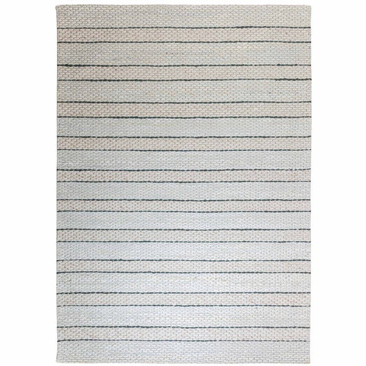 Tapete Decorativo JAYA N8036 - Blanco - Yute | Lana | Hilo Sint ( Forro Posterior 100% Algodón - Hecho a Mano - Dorzav