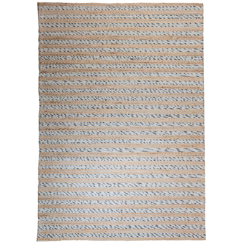 Tapete Decorativo JAYA N8037 - Plata - Yute | Lana | Hilo Sint ( Forro Posterior 100% Algodón - Hecho a Mano - Dorzav