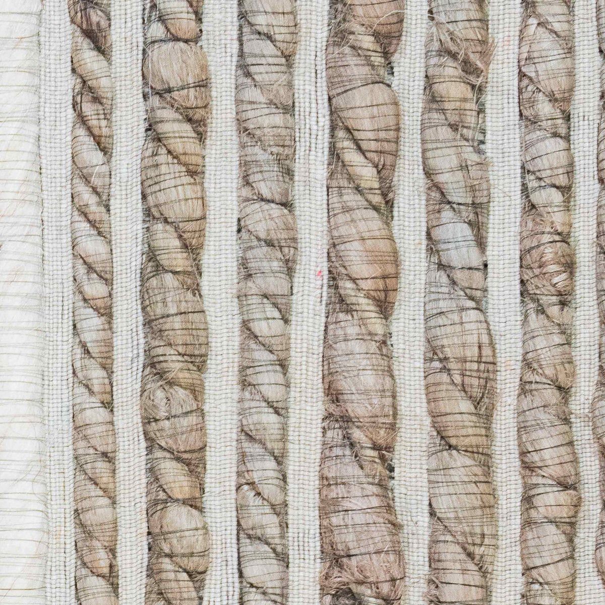 Tapete Decorativo JAYA N8039 - Crema - Yute | Lana | Hilo Sint ( Forro Posterior 100% Algodón - Hecho a Mano - Dorzav
