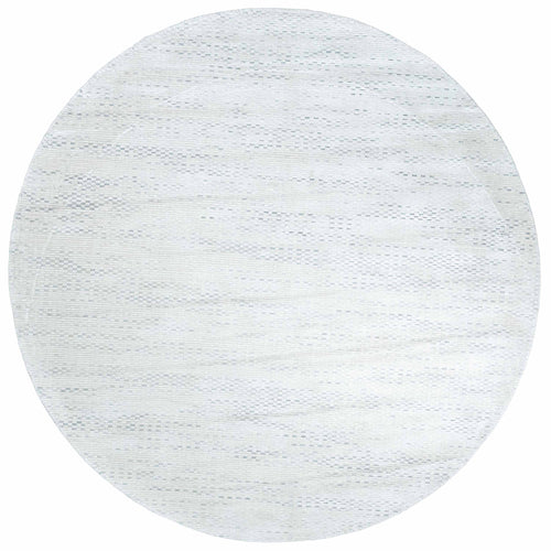Tapete Decorativo THANE N4003R - Plata - Viscosa | Lana - Hecho a Mano - Dorzav